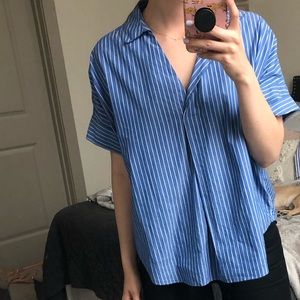 Madewell Striped Button Back Courier Shirt